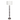 Nimbus Brushed Nickel Floor Lamp with 3-Way Rotary Switch Clear Glass Body  Metal Base